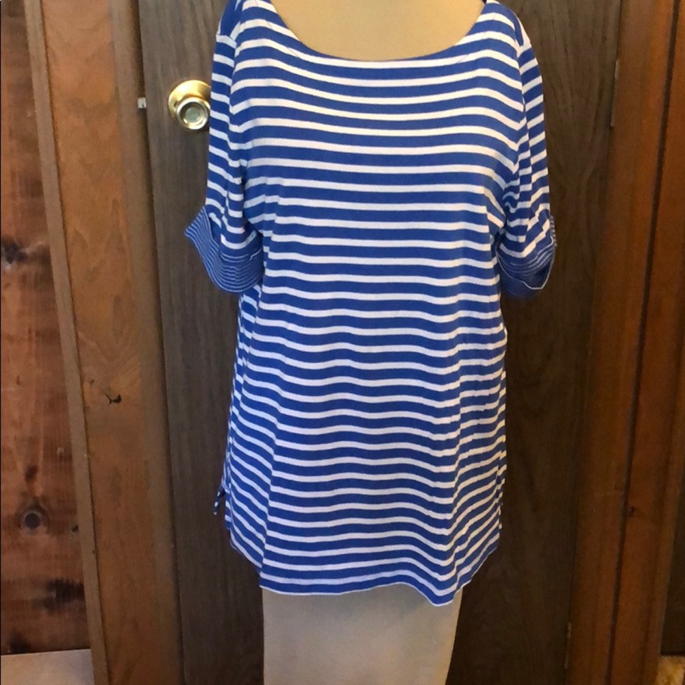 Beautiful blue & White Striped Women’s Tops S-L/G